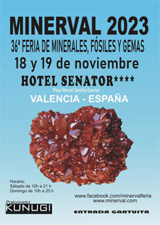 MINERVAL 2023. 36ª FERIA DE MINERALES, FÓSILES Y GEMAS